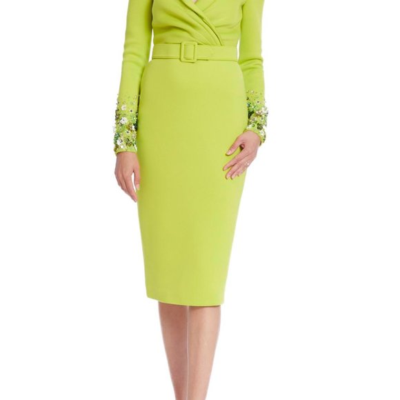 Badgley Mischka Lime Green Dress - Picture 2 of 4